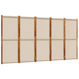 Vidaxl kamerscherm met 5 panelen 350x180 cm taupe