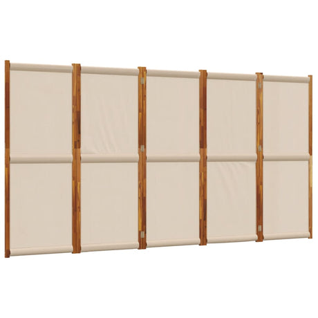 Vidaxl kamerscherm met 5 panelen 350x180 cm taupe