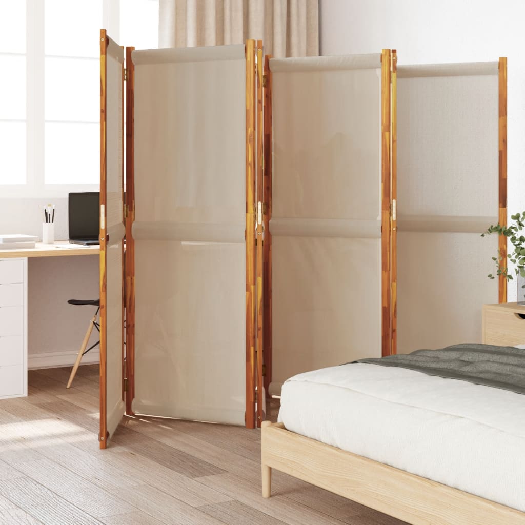 Vidaxl kamerscherm met 6 panelen 420x180 cm taupe