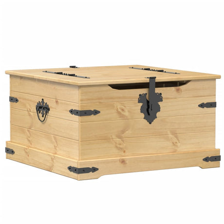 Vidaxl opbergbox corona 78x78x45 cm massief grenenhout