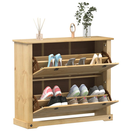 Szafka na buty Vidaxx corona 99x32x85 cm z litego drewna sosnowego