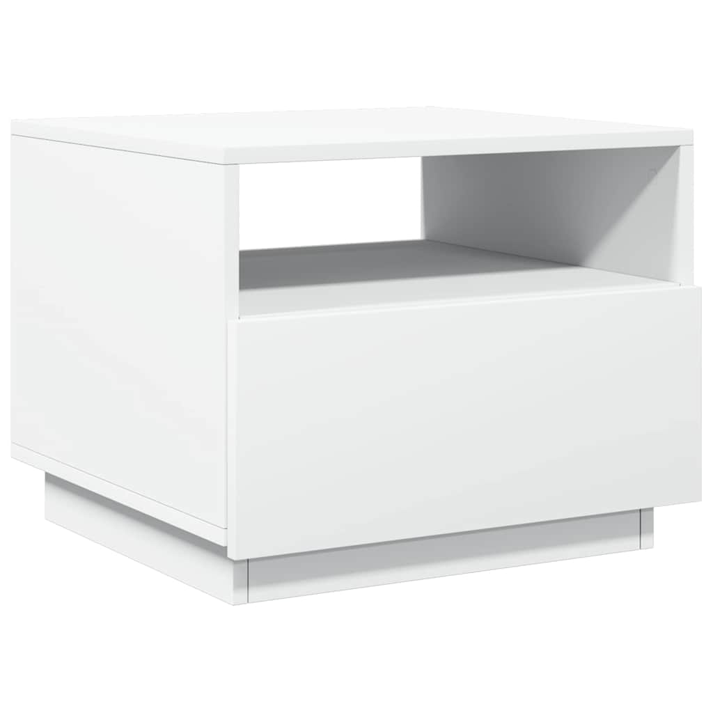 Vidaxl salontafel met led-verlichting 50x49x40 cm wit