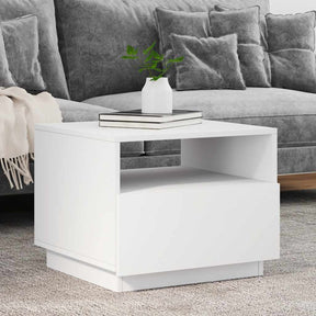 Vidaxl salontafel met led-verlichting 50x49x40 cm wit