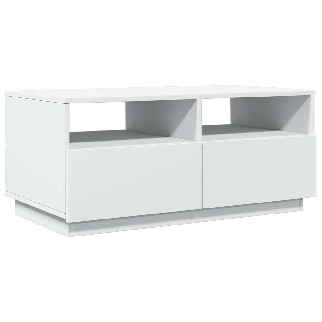 Vidaxl salontafel met led-verlichting 90x49x40 cm wit