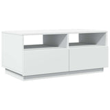 Vidaxl salontafel met led-verlichting 90x49x40 cm wit