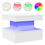 Vidaxl salontafel met led-verlichting 50x50x40 cm wit