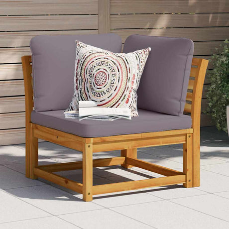 Vidaxl tuinhoekbank met kussens 73x73x65 cm massief acaciahout