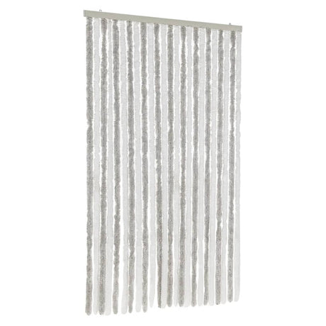 Zasłona muchowa Vidaxx 100x220 cm szenilowa jasnoszara i biała