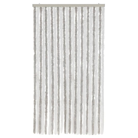 Zasłona muchowa Vidaxx 100x220 cm szenilowa jasnoszara i biała