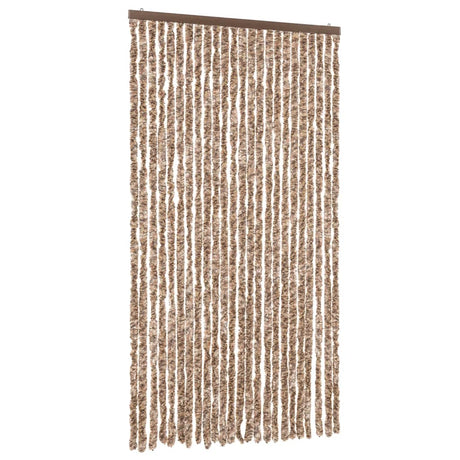 Zasłona muchowa Vidaxx 100x200 cm szenilowa beż i ciemny brąz