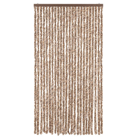 Zasłona muchowa Vidaxx 100x200 cm szenilowa beż i ciemny brąz