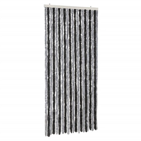 Zasłona muchowa Vidaxx 90x220 cm szenilowa szaro-czarna