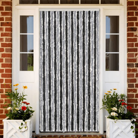 Zasłona muchowa Vidaxx 90x220 cm szenilowa szaro-czarna
