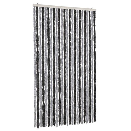 Zasłona przeciw muchom Vidaxx 100x220 cm szenilowa szaro-czarna