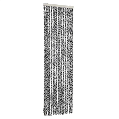 Zasłona muchowa Vidaxx 56x200 cm szenilowa szara i czarno-biała