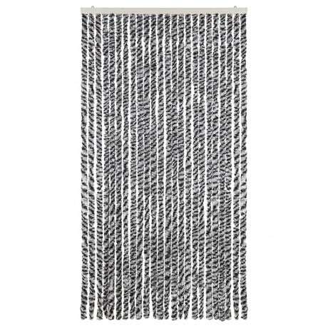 Zasłona muchowa Vidaxx 100x200 cm szenilowa szara i czarno-biała