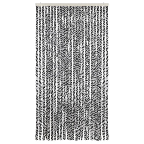 Zasłona muchowa Vidaxx 100x220 cm szenilowa szara i czarno-biała