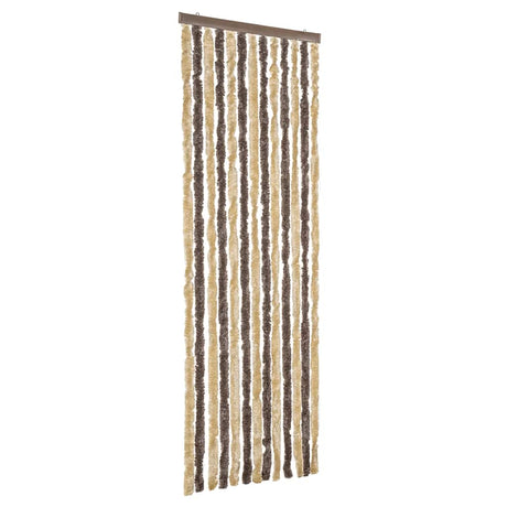 Zasłona muchowa Vidaxx 56x200 cm szenilowa ciemnobrązowa i beżowa