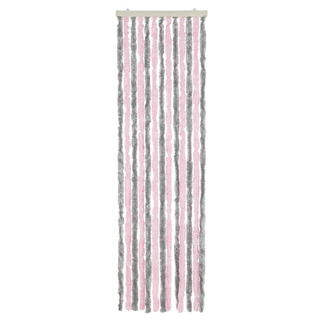 Zasłona przeciw owadom Vidaxx 56x200 cm szenilowo-srebrno-szara i różowa