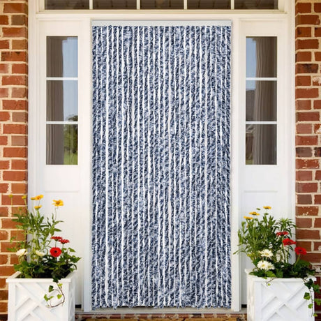 Zasłona przeciw owadom Vidaxx 100x230 cm szenilowa niebiesko-biała
