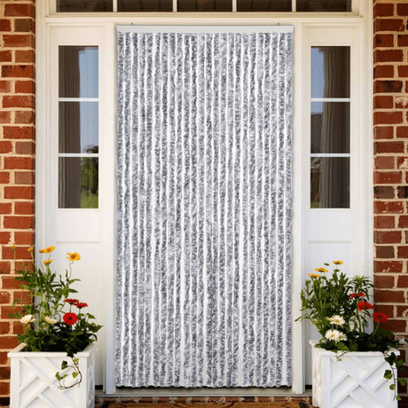 Zasłona muchowa Vidaxx 100x230 cm szenilowa biało-szara