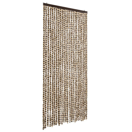 Zasłona muchowa Vidaxx 100x200 cm szenilowa beżowo-brązowa