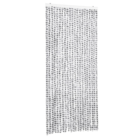 Zasłona muchowa Vidaxx 90x200 cm szenilowa jasnoszara i ciemnoszara