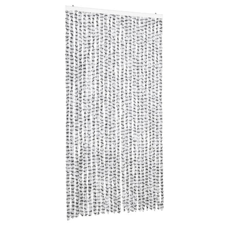 Zasłona muchowa Vidaxx 100x200 cm szenilowa jasnoszara i ciemnoszara