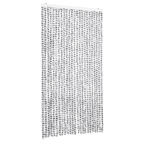 Zasłona muchowa Vidaxx 100x230 cm szenilowa jasnoszara i ciemnoszara