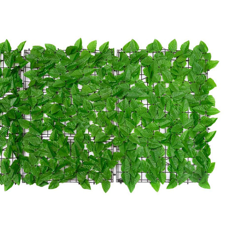 Parawan balkonowy Vidaxxl z zielonymi liśćmi 600x75 cm