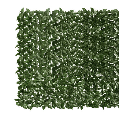 Parawan balkonowy Vidaxxl z ciemnozielonymi liśćmi 300x150 cm