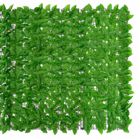 Parawan balkonowy Vidaxxl z zielonymi liśćmi 300x150 cm