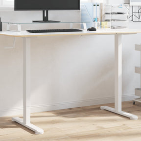 Vidaxl zit-sta bureauframe (94-135)x60x(70-114) cm staal wit