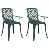 Vidaxl tuinstoelen 2 st gietaluminium groen