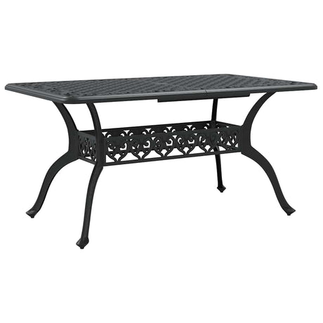 Vidaxl tuintafel 150x90x72 cm gietaluminium zwart
