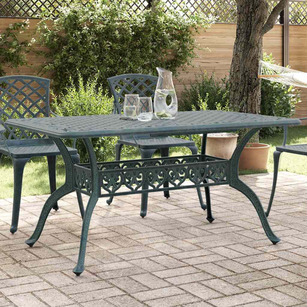 Vidaxl tuintafel 150x90x72 cm gietaluminium groen
