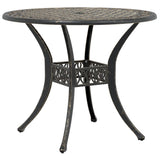 Vidaxl tuintafel ø 90x75 cm gietaluminium bronskleurig