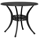 Vidaxl tuintafel ø 90x75 cm gietaluminium zwart