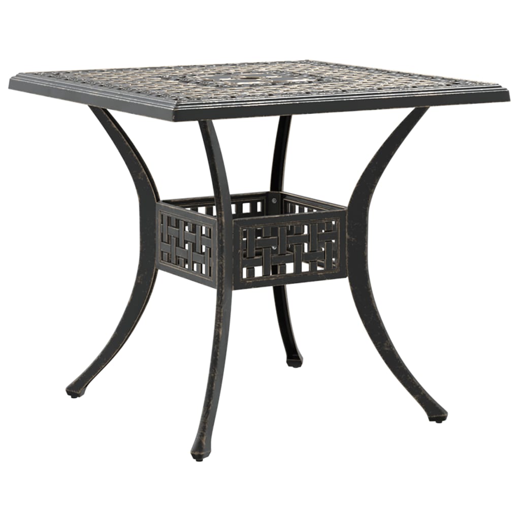 Vidaxl tuintafel 80x80x75 cm gietaluminium bronskleurig
