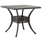 Vidaxl tuintafel 80x80x75 cm gietaluminium bronskleurig