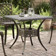 Vidaxl tuintafel 80x80x75 cm gietaluminium bronskleurig