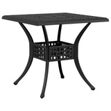 Vidaxl tuintafel 80x80x75 cm gietaluminium zwart