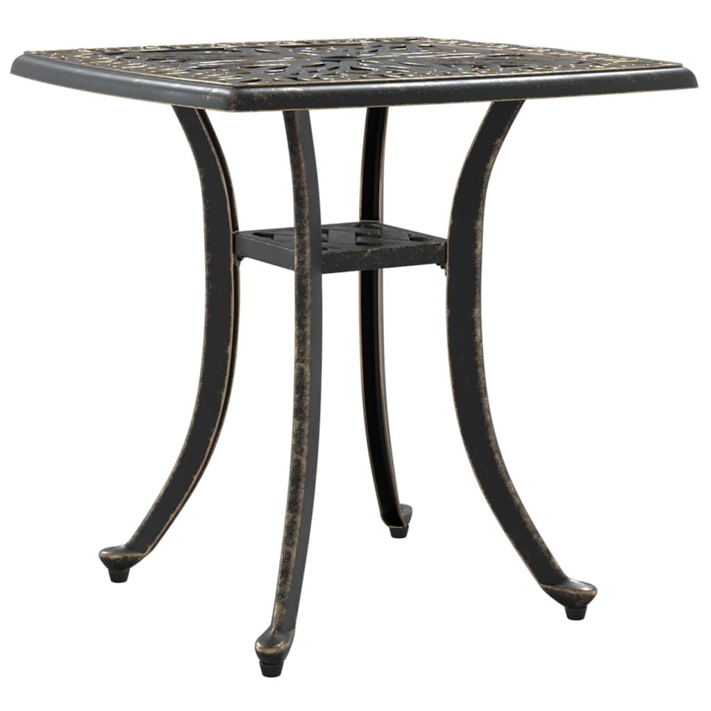Vidaxl tuintafel 53x53x53 cm gietaluminium bronskleurig