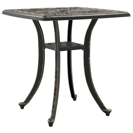 Vidaxl tuintafel 53x53x53 cm gietaluminium bronskleurig