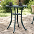 Vidaxl tuintafel ø 48x53 cm gietaluminium groen
