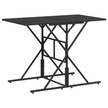 Vidaxl 7-delige tuinset met kussens poly rattan zwart