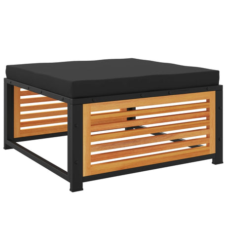 Vidaxl tuinvoetenbank met kussen 68x68x30 cm massief acaciahout