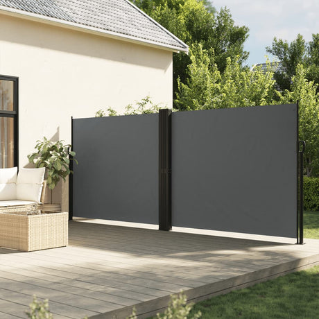 Rozsuwany parawan ogrodowy Vidaxx 180x1200 cm antracyt