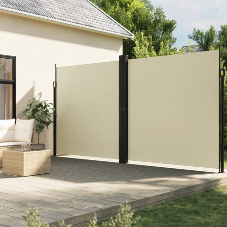 Rozsuwany parawan ogrodowy Vidaxx 200x1200 cm w kolorze kremowym