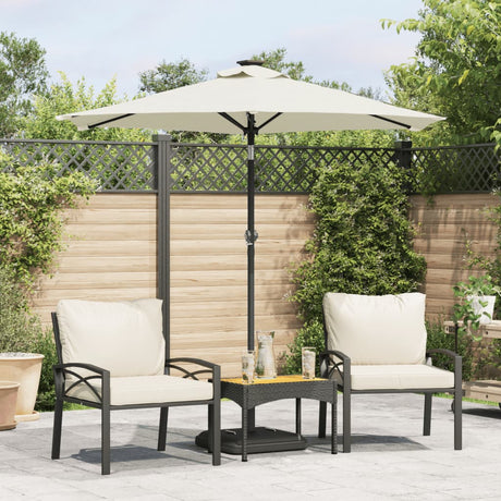 Parasol VidaXL ze stalowym słupkiem 225x225x212 cm, biały